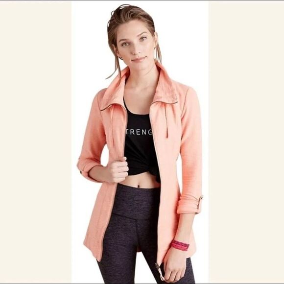 Anthropologie Saturday Sunday Coral Quinn Full Zip Jacket - Picture 1 of 11